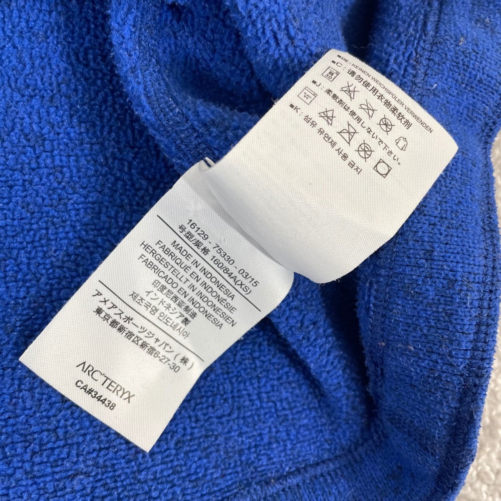 Arcteryx Sweater Womens Extra Small Relaxed Fit Cowl Neck Fleece Pullover Blue - Picture 5 of 13